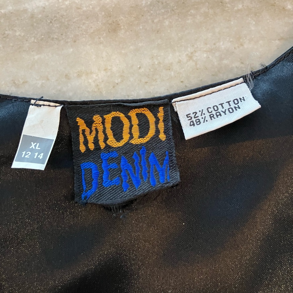 MODI racing themed Black Vest with Embroidery size XL - Picture 2 of 3